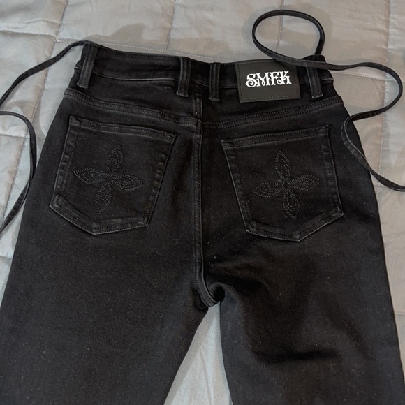 SMFK MERMAID SKINNY JEANS BLACK SIZE Medium flared leg - Picture 14 of 16